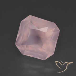Cuarzo rosa Rosa rosado natural de 8.63 ct, Corte Octágono / Esmeralda, Transparente