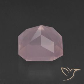 Cuarzo rosa Rosa rosado natural de 8.63 ct, Corte Octágono / Esmeralda, Transparente