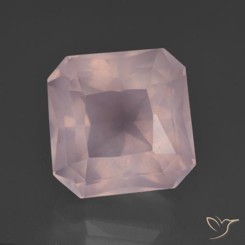 10.31ct Natural Rosado claro Cuarzo rosa, corte esmeralda, Transparente