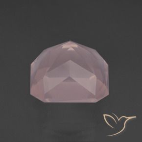 Cuarzo rosa Rosado claro natural de 10.31 ct, Corte Octágono / Esmeralda, Transparente