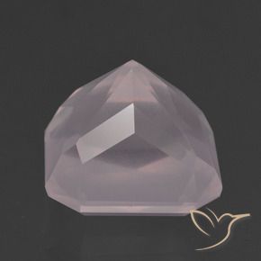 Cuarzo rosa Rosado claro natural de 9.58 ct, Corte Octágono / Esmeralda, Transparente
