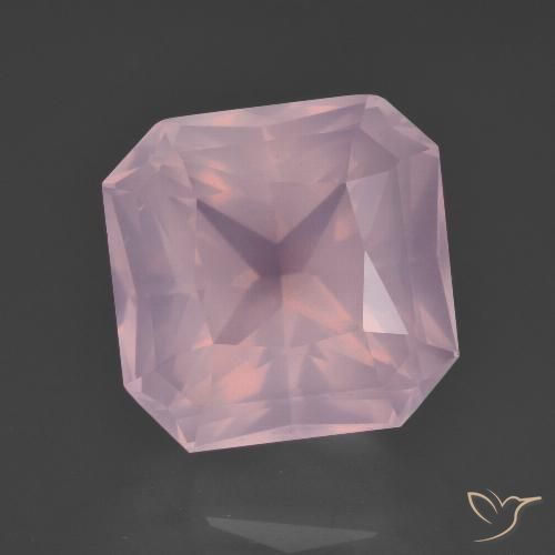 9.50ct Natural Rosado rosa medio Cuarzo rosa, corte esmeralda, Transparente