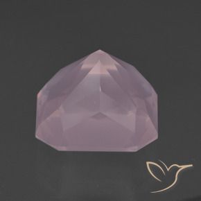 Cuarzo rosa Rosado rosa medio natural de 9.50 ct, Corte Octágono / Esmeralda, Transparente