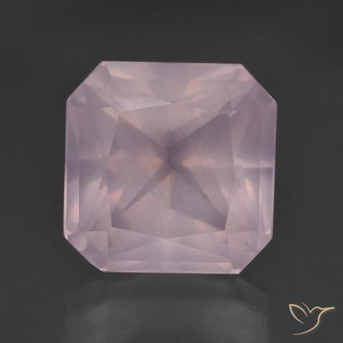 10.08ct Natural Rosado claro Cuarzo rosa, corte esmeralda, Transparente