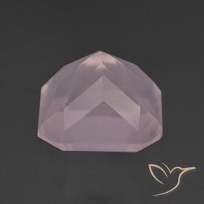 Cuarzo rosa Rosa rosado natural de 9.33 ct, Corte Octágono / Esmeralda, Transparente