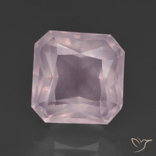 8.63ct Natural Rosado claro Cuarzo rosa, corte esmeralda, Transparente