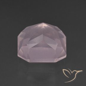 Cuarzo rosa Rosado claro natural de 8.63 ct, Corte Octágono / Esmeralda, Transparente