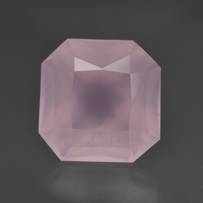 Cuarzo rosa rosa natural de 9,56 ct, corte esmeralda, transparente