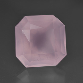 Cuarzo rosa rosa natural de 9,56 ct, corte esmeralda, transparente
