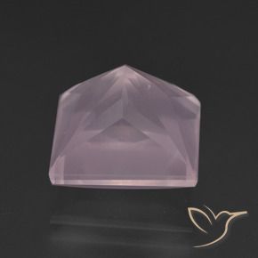 Cuarzo rosa Rosado claro natural de 9.15 ct, Cuadrado, Transparente