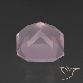 Cuarzo rosa Rosado claro natural de 8.55 ct, Corte Octágono / Esmeralda, Transparente