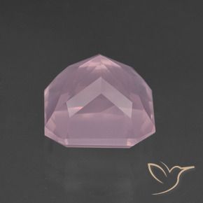 Cuarzo rosa Rosado rosa medio natural de 7.57 ct, Corte Octágono / Esmeralda, Transparente