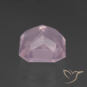Cuarzo rosa Rosado claro natural de 6.87 ct, Corte Octágono / Esmeralda, Transparente