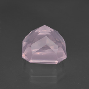 Cuarzo rosa rosa natural de 6,18 ct, corte esmeralda, transparente