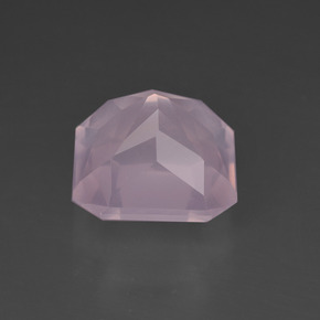 Cuarzo rosa rosa natural de 6,04 ct, corte esmeralda, transparente