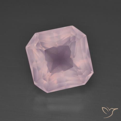 5.75ct Natural Rosado Bubblegum Cuarzo rosa, corte esmeralda, Transparente