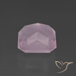 Cuarzo rosa Rosado Bubblegum natural de 5.75 ct, Corte Octágono / Esmeralda, Transparente