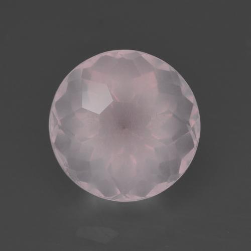 Cuarzo rosa rosa natural de 3,10 ct, corte redondo, transparente