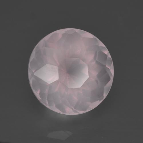 Cuarzo rosa rosa natural de 3,10 ct, corte redondo, transparente