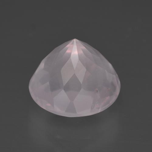 Cuarzo rosa rosa natural de 3,10 ct, corte redondo, transparente