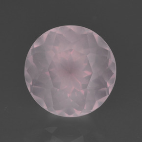 Cuarzo rosa rosa natural de 3,71 ct, corte redondo, transparente
