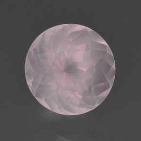 Cuarzo rosa rosa natural de 3,71 ct, corte redondo, transparente