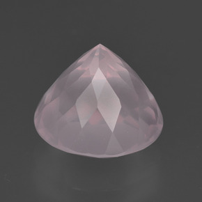 Cuarzo rosa rosa natural de 3,71 ct, corte redondo, transparente