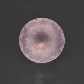 Cuarzo rosa rosa natural de 4,30 ct, corte redondo, transparente