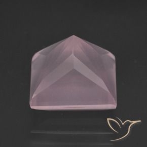 Cuarzo rosa Rosado rosa medio natural de 7.40 ct, Cuadrado, Transparente