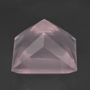 Cuarzo rosa rosa natural de 16,77 ct, cuadrado, transparente
