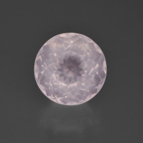 Cuarzo Rosa Rosado rosa muy claro natural de 4.91 ct, Corte Redondo, Transparente