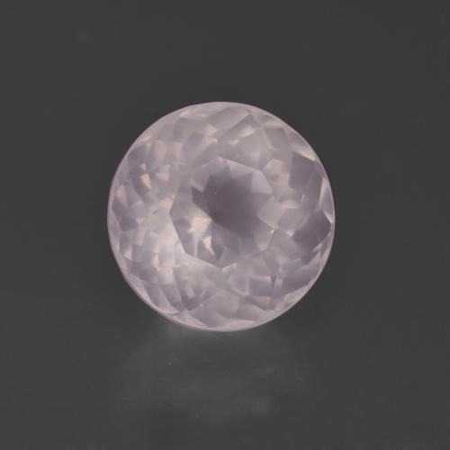 Cuarzo Rosa Rosado rosa muy claro natural de 4.91 ct, Corte Redondo, Transparente