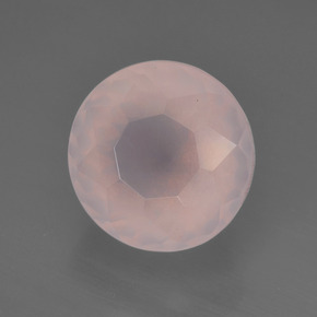 Cuarzo rosa rosa natural de 4,38 ct, corte redondo, transparente
