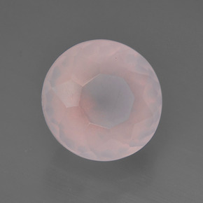 Cuarzo rosa rosa natural de 4,38 ct, corte redondo, transparente