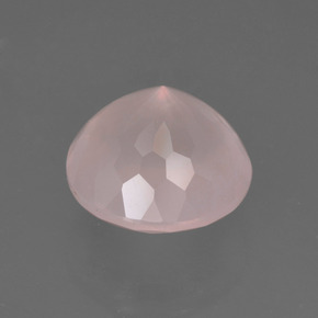 Cuarzo rosa rosa natural de 4,38 ct, corte redondo, transparente
