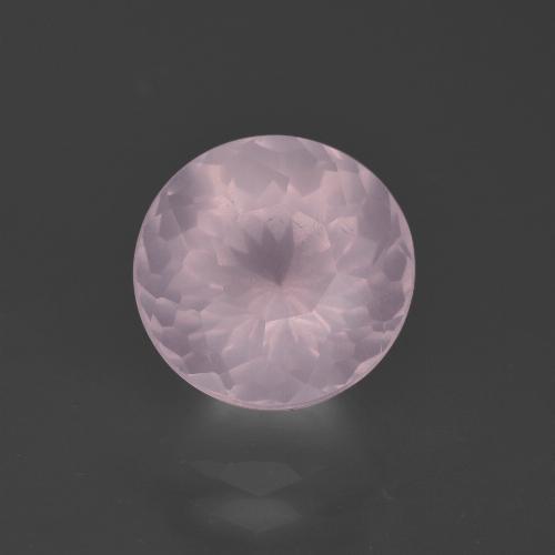 Cuarzo Rosa Rosado Bubblegum natural de 4.69 ct, Corte Redondo, Transparente