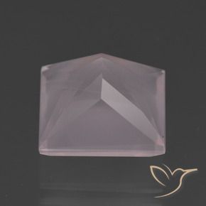 Cuarzo rosa Rosado claro natural de 7.70 ct, Cuadrado, Transparente