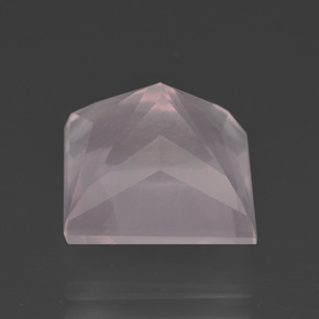 Cuarzo rosa rosa natural de 7,81 ct, cuadrado, transparente