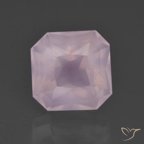 5.93ct Natural Rosado claro Cuarzo rosa, corte esmeralda, Transparente