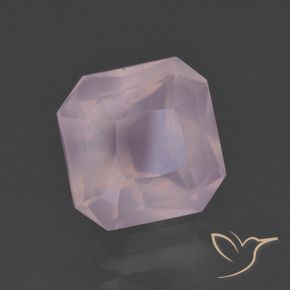 Cuarzo rosa Rosado claro natural de 5.93 ct, Corte Octágono / Esmeralda, Transparente