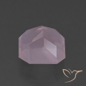 Cuarzo rosa Rosado claro natural de 5.93 ct, Corte Octágono / Esmeralda, Transparente