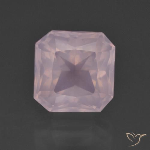 5.96ct Natural Rosado claro Cuarzo rosa, corte esmeralda, Transparente
