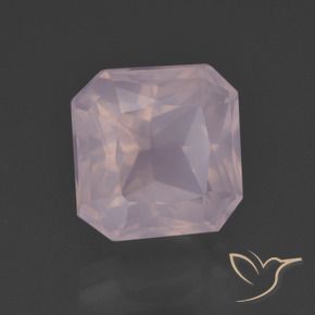 Cuarzo rosa Rosado claro natural de 5.96 ct, Corte Octágono / Esmeralda, Transparente