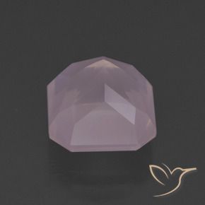 Cuarzo rosa Rosado claro natural de 5.96 ct, Corte Octágono / Esmeralda, Transparente