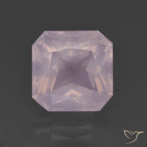 6.06ct Natural Rosado claro Cuarzo rosa, corte esmeralda, Transparente