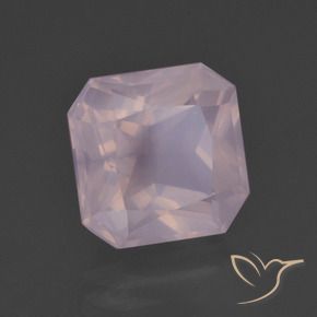 Cuarzo rosa Rosado claro natural de 6.06 ct, Corte Octágono / Esmeralda, Transparente