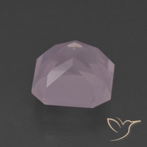 Cuarzo rosa Rosado claro natural de 6.06 ct, Corte Octágono / Esmeralda, Transparente
