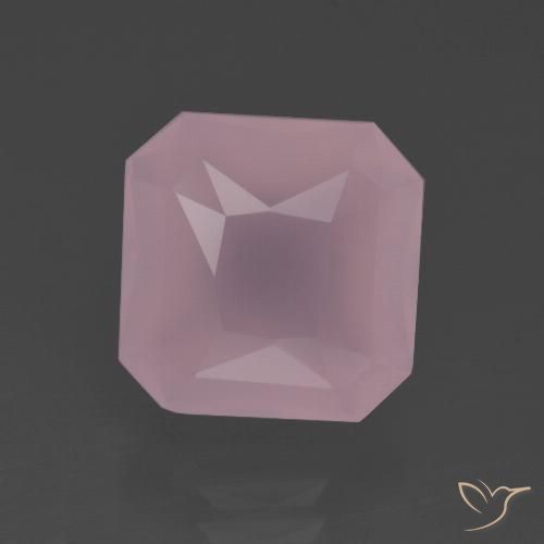 6.36ct Natural Rosado medio Cuarzo rosa, corte esmeralda, Transparente