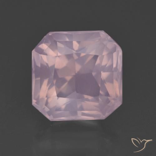 6.65ct Natural Rosado claro Cuarzo rosa, corte esmeralda, Transparente