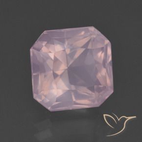 Cuarzo rosa Rosado claro natural de 6.65 ct, Corte Octágono / Esmeralda, Transparente